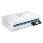 Imagen del escáner HP Scanjet Enterprise Flow N6600 fnw1 de color blanco con características de escáner plano y alimentador automático de documentos 1200 x 1200 DPI A4, SKU 20G08A#B19