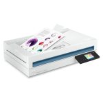 Imagen del escáner HP Scanjet Enterprise Flow N6600 fnw1 de color blanco con características de escáner plano y alimentador automático de documentos 1200 x 1200 DPI A4, SKU 20G08A#B19