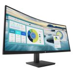 Monitor curvo HP P34hc G4 con resolución WQHD, conexión USB-C y modelo 21Y56AA#ABB