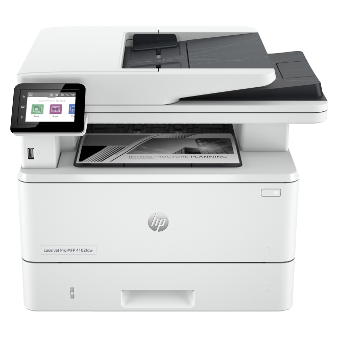 HP LaserJet Pro Impresora Multifunción con Conectividad WiFi HP LaserJet Pro Impresora multifunción 4102dw con conectividad WiFi y funciones de impresión, copiado y escaneo, SKU 2Z622F#B19