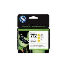 HP paquete de 3 cartuchos de tinta DesignJet 712 color amarillo, 29 ml, SKU: 3ED79A
