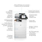 Impresora multifunción HP Color LaserJet Enterprise Flow M776z, impresión láser en color, escáner y copiadora integrados. SKU: 3WT91A#B19