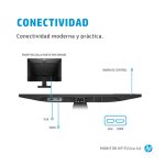Monitor HP P22va G4 de 21.5 pulgadas Full HD 1920x1080 Pixeles en color negro, modelo 453D2AA#ABB. Ideal para uso informático y tecnológico.