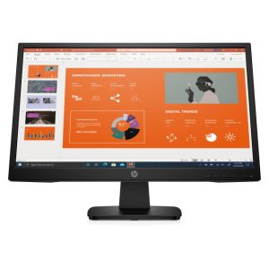 Monitor HP P22va G4 de 21.5 pulgadas Full HD 1920x1080 Pixeles en color negro, modelo 453D2AA#ABB. Ideal para uso informático y tecnológico.