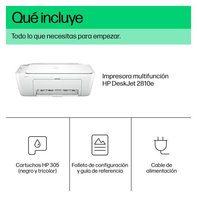 Usos de HP DeskJet 2810e en hogar y oficina