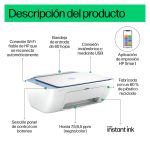 HP DeskJet 2822e Inalámbrico All-in-One Color Impresora con fotocopiadora y escáner, SKU 588R4B#686