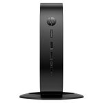 Vista frontal del HP Elite t755, Mini PC con 3 GHz, Windows 10 IoT Enterprise, peso de 1,4 kg, en color negro. SKU: 5H0Y7EA#ABB.