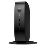 Vista frontal del HP Elite t755, Mini PC con 3 GHz, Windows 10 IoT Enterprise, peso de 1,4 kg, en color negro. SKU: 5H0Y7EA#ABB.