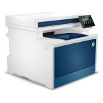 HP Color LaserJet Pro impresora multifunción en color blanco, modelo 4302fdw con funcionalidad WiFi y alimentador automático de documentos, SKU 5HH64F#B19
