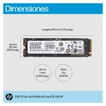 Disco SSD HP PCIe-4x4 NVMe M.2 con 512GB de capacidad y tecnología PCI Express 4.0, SKU 5R8X9AA