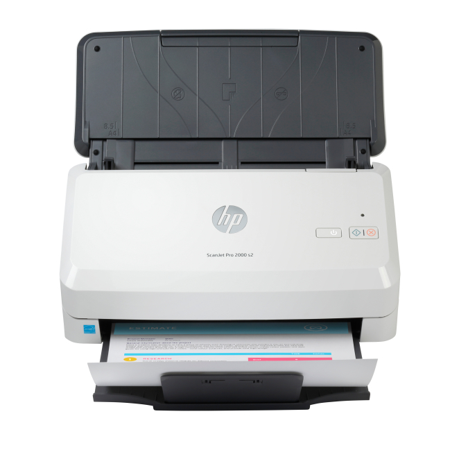 HP ScanJet Pro 2000 s2 Escáner A4 600 x 600 DPI Escáner de hojas alimentado HP ScanJet Pro 2000 s2, resolución de 600 x 600 DPI en tamaños A4, color negro y blanco. SKU: 6FW06A