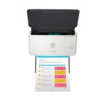 Escáner de hojas alimentado HP ScanJet Pro 2000 s2, resolución de 600 x 600 DPI en tamaños A4, color negro y blanco. SKU: 6FW06A