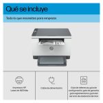 Vista frontal de la impresora multifunción HP LaserJet modelo M234dw con WiFi, SKU 6GW99F#B19, ideal para oficinas y hogares.