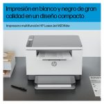 Vista frontal de la impresora multifunción HP LaserJet modelo M234dw con WiFi, SKU 6GW99F#B19, ideal para oficinas y hogares.