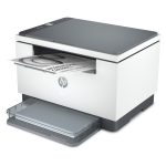 Vista frontal de la impresora multifunción HP LaserJet modelo M234dw con WiFi, SKU 6GW99F#B19, ideal para oficinas y hogares.