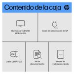 HP Monitor curvo DQHD E45c G5 con resolución doble QHD, ideal para una experiencia de visualización amplia y detallada - 6N4C1AA#ABB