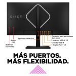 OMEN by HP Monitor gaming de 27 pulgadas con resolución FHD y 240 Hz - 780G5E9#ABB. Perfecto para juegos competitivos con alta tasa de refresco y claridad en la imagen.