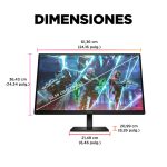OMEN by HP Monitor gaming de 27 pulgadas con resolución FHD y 240 Hz - 780G5E9#ABB. Perfecto para juegos competitivos con alta tasa de refresco y claridad en la imagen.
