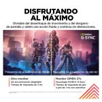 OMEN by HP Monitor gaming de 27 pulgadas con resolución FHD y 240 Hz - 780G5E9#ABB. Perfecto para juegos competitivos con alta tasa de refresco y claridad en la imagen.