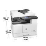 Impresora multifunción HP LaserJet MFP M443nda con capacidad para imprimir en formato A3 a 1200 x 1200 DPI y 24 ppm. SKU: 8AF72A#B19