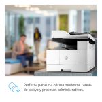 Impresora multifunción HP LaserJet MFP M443nda con capacidad para imprimir en formato A3 a 1200 x 1200 DPI y 24 ppm. SKU: 8AF72A#B19