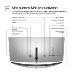 HP Monitor de videoconferencia WQHD Pro de la serie 7 de 34 pulgadas con una resolución optimizada para videollamadas y trabajo profesional, 8K157AA#ABB