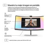 HP Monitor de videoconferencia WQHD Pro de la serie 7 de 34 pulgadas con una resolución optimizada para videollamadas y trabajo profesional, 8K157AA#ABB