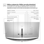 HP Series 7 Pro Monitor WQHD+ Thunderbolt 4 de 37.5 pulgadas, 8K167AA#ABB, ideal para profesionales