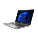 Portátil HP 250 G9 en color plata, con procesador Intel Core i5-1235U, 8 GB de RAM, almacenamiento SSD de 512 GB, pantalla Full HD de 15.6 pulgadas, y sistema operativo Windows 11 Pro. SKU: 8X8X0ES