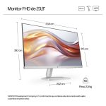 HP Monitor FHD serie 5 de 23,8 pulgadas con resolución Full HD y modelo 524sf, referencia 94C17E9#ABB