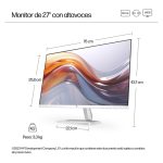 Monitor HP Series 5 de 27 pulgadas FHD con altavoces integrados, modelo 527sa, código 94F48E9#ABB