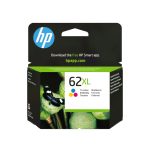 HP Cartucho de tinta original 62XL de alta capacidad tricolor, SKU C2P07AE#UUQ