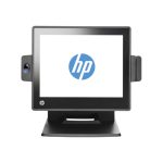 Imagen del HP rp 7800, un ordenador TPV con pantalla táctil de 15 pulgadas, resolución de 1024 x 768 pixeles, procesador Intel i5-2400S, en color negro. SKU: C2R99EA