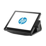 Imagen del HP rp 7800, un ordenador TPV con pantalla táctil de 15 pulgadas, resolución de 1024 x 768 pixeles, procesador Intel i5-2400S, en color negro. SKU: C2R99EA