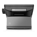 Imagen del HP rp 7800, un ordenador TPV con pantalla táctil de 15 pulgadas, resolución de 1024 x 768 pixeles, procesador Intel i5-2400S, en color negro. SKU: C2R99EA