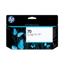 HP Cartucho de Tinta DesignJet 70 Gris Claro de 130 ml, SKU C9451A. Ideal para impresiones de alta calidad.