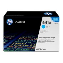 Imagen del HP Cartucho de tóner original LaserJet 641A en color cian. SKU: C9721A. Ideal para impresiones de alta calidad.