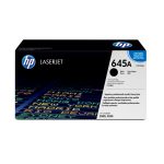 Cartucho de tóner original HP LaserJet 645A en color negro, SKU C9730A, ideal para impresiones de alta calidad.