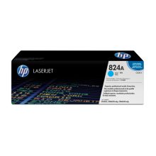 HP Cartucho de tóner original LaserJet 824A en color cian, SKU CB381A, ideal para impresiones de alta calidad y rendimiento