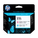 Imagen del cabezal de impresión HP DesignJet 771 con tintas magenta claro y cian claro, SKU CE019A