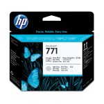 Imagen del cabezal de impresión HP DesignJet 771 en colores negro fotográfico y gris claro, SKU CE020A