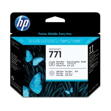 Imagen del cabezal de impresión HP DesignJet 771 en colores negro fotográfico y gris claro, SKU CE020A
