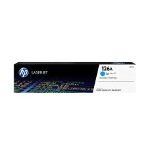 Cartucho de tóner original HP LaserJet 126A, cian, SKU CE311A. Ideal para impresiones de calidad.