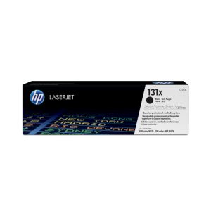 HP Cartucho de tóner original LaserJet 131X de alta capacidad negro, modelo CF210X, ideal para impresiones de gran volumen.