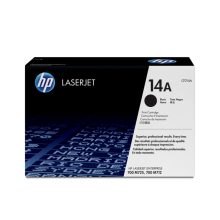HP Cartucho de tóner original LaserJet 14A, negro, modelo CF214A, ideal para impresiones de precisión y calidad.