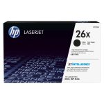 Vista del cartucho de tóner HP LaserJet 26X de alta capacidad en color negro, SKU CF226X, compatible con impresoras LaserJet