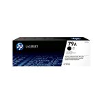Imagen del cartucho de tóner HP Original LaserJet 79A en color negro, modelo CF279A, ideal para impresiones nítidas y de alta calidad.