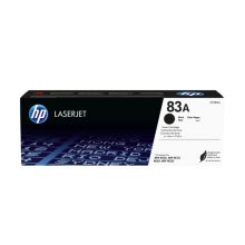 Imagen del cartucho de tóner original HP LaserJet 83A en color negro, modelo CF283A, ideal para impresiones de alta calidad y rendimiento