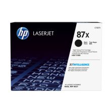 Cartucho de tóner negro HP LaserJet 87X de alta capacidad, SKU CF287X, para impresiones de alta calidad y volumen.