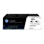 Paquete original de 2 cartuchos de tóner negro HP LaserJet 201X de alta capacidad, SKU CF400XD, para impresoras HP